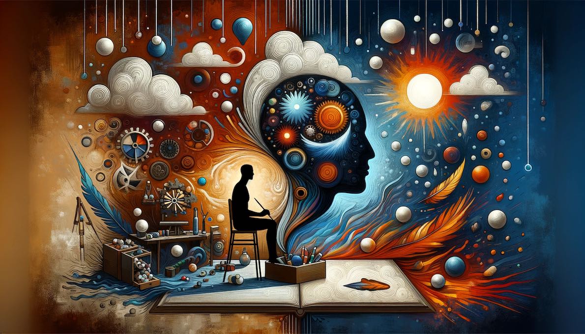 Artist managing ego concept
